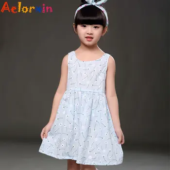 Aelorxin, Милые хлопковые платья для маленьких девочек с цветочным принтом, Весенне-осеннее платье принцессы с бантом, Повседневный костюм, Детская одежда, Vestidos