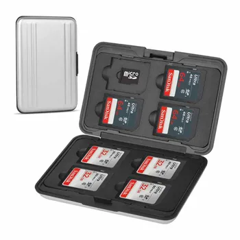 Держатель SD-карты, чехол для карт Micro SD, Водонепроницаемый ящик для хранения карт памяти, Органайзер, Противоударная накладка из пеноматериала EVA, жесткий корпус Microsd