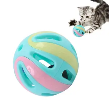 Игрушка-колокольчик для кошек, Звенящий мяч для кошек, Полые Звенящие Мячи для кошек, Интерактивные игрушки для кошек, игрушки для погони за котенком Для кошек