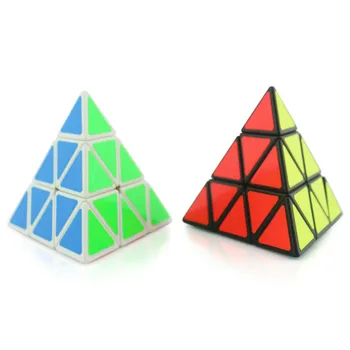 Новый Черный, Белый цвет 3*3*3 Пирамидальный Скоростной Магический Куб 98*98*98 мм Профессиональные Головоломки Magic Cube Красочные Развивающие Игрушки Для Детей
