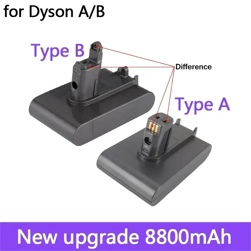 Литий-ионный вакуумный аккумулятор Dyson 22,2V 8800 mAh Fit TypeA или B для Dyson DC35, DC45, DC31, DC34, DC44, DC31 Animal, DC35 Animal и 8,8Ah 0